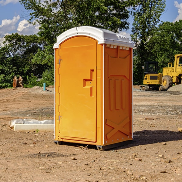 how often are the portable restrooms cleaned and serviced during a rental period in Washington County